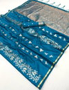 Kanthkala Indigo By Rajtex Satin Weaving Silk Wholesale Saree Suppliers In Mumbai